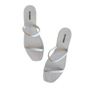 Steve Madden Women’s Pike White Strappy Slip On Jelly Sandals Size 10